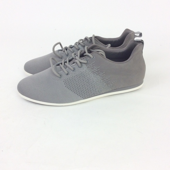 New Aldo Mens Gray Lace Up Sneakers - Picture 1 of 5